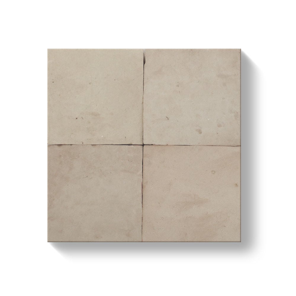 4 natural clay finished hand chiseled tiles